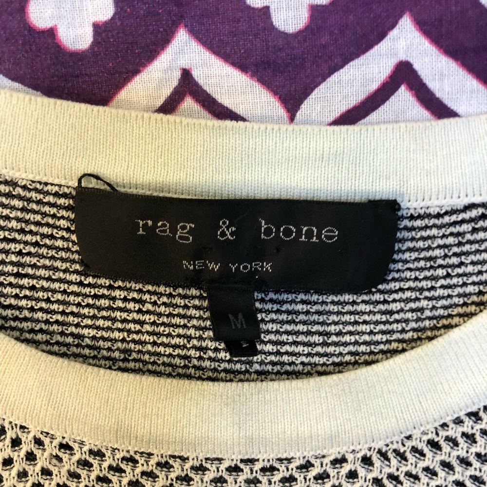 Rag & Bone Textured Mesh Net Long Sleeve Tee Shir… - image 3